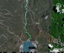 Mt. Pinatubo GPS Tracks on Google Earth