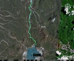 Pinatubo GPS Tracks on Google Earth